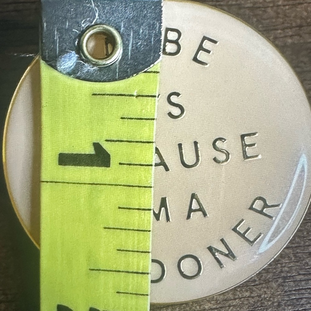 Tan Londoner Button Pin - Picture 3 of 3